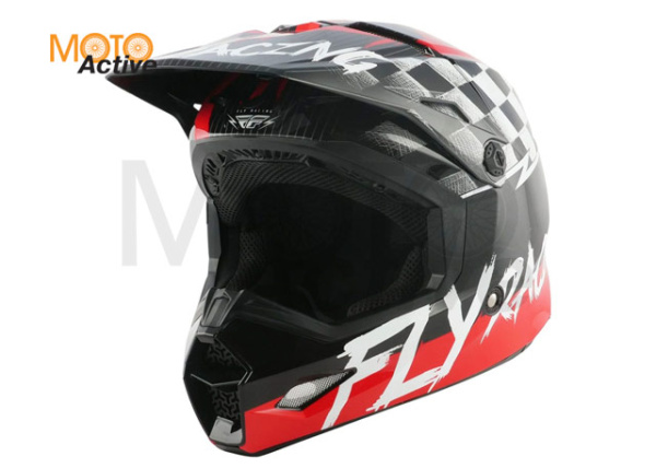 Шлем детский (кроссовый) FLY RACING KINETIC SKETCH ECE, красный/черный/серый